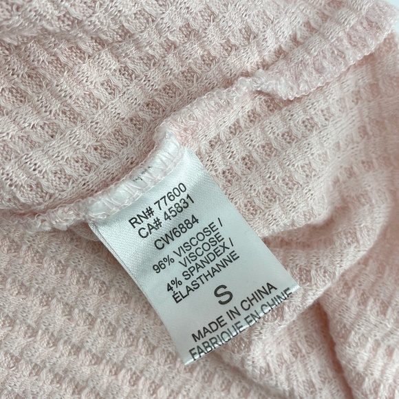 Chaser Lace Up Thermal Knit Long Sleeve Top Sz Sm - Picture 4 of 14